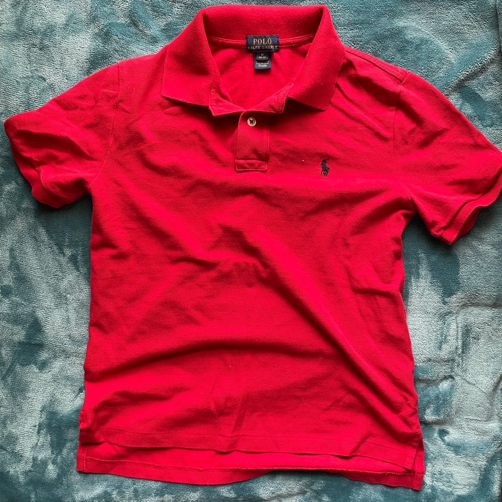 Boys red Ralph Lauren polo shirt